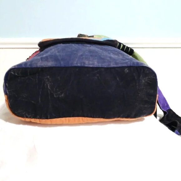 Nepal BOHO SLOW LIFE Orange Red 100% COTTON Hobo Crossbody Shoulder Bag Turtle - Picture 12 of 14